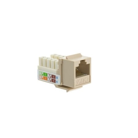Cable Wholesale Slimline Cat6 Keystone Jack, Beige/Ivory, RJ45 Female to 110 Punch Down 326-120IV
